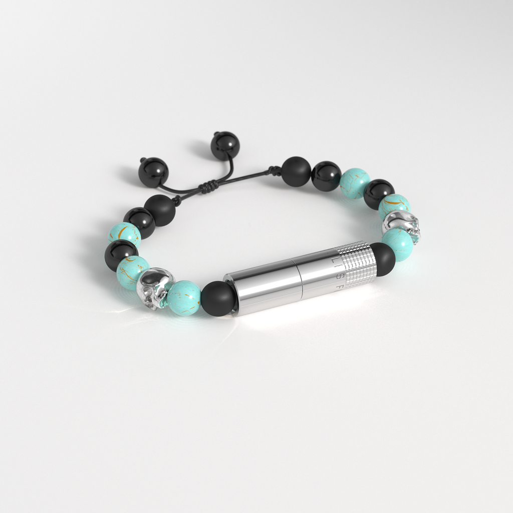 Punch Bracelet - Turquoise Skull