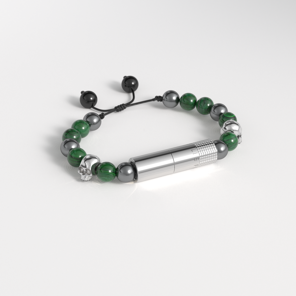 Punch Bracelet - Verde cobre Skull