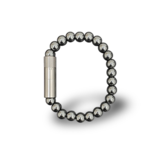 Punch bracelet - SOLO STEEL Hematite 8mm