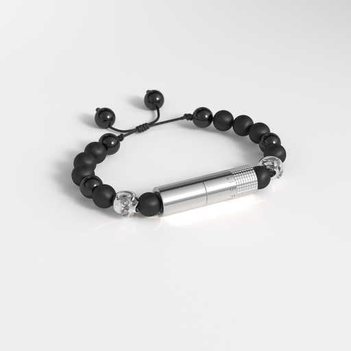 [BP3128015] Punch Bracelet - Oscuro Matte Skull I